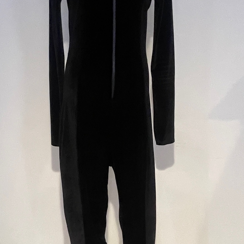 Fashion Nova Sleek Black Velvet Jumpsuit